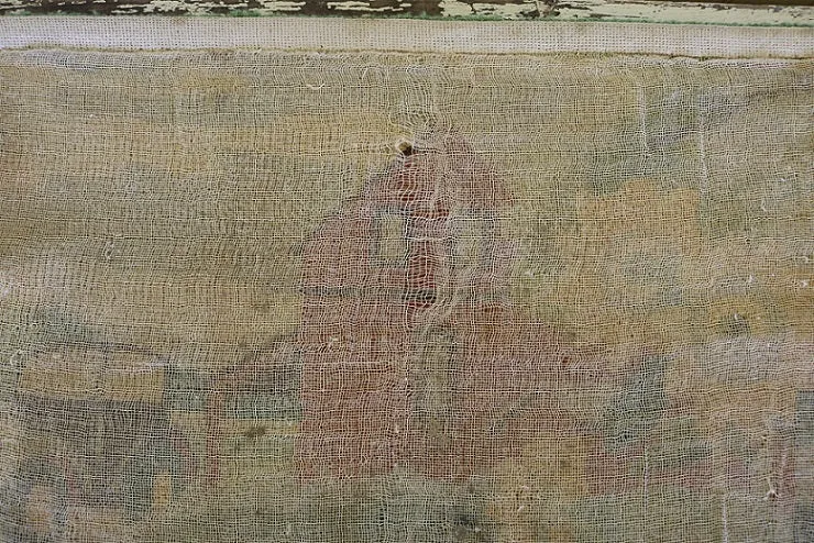 Hooked 20th Century Rug Farmhouse Scene