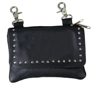 Hot Leathers CPS1011 Ladies Magnetic Clip Pouch with Studs