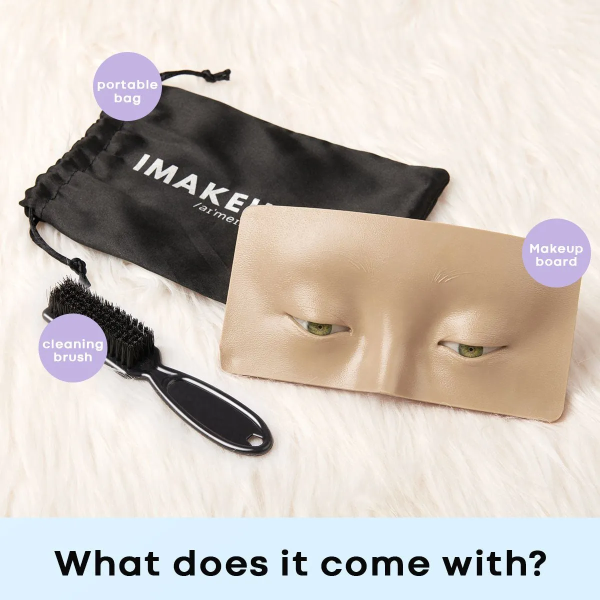 Imakeupnow - Makeup Practice Face Board #4-2 Tanned 5 - Hazel Green Eyes