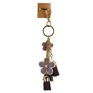 iOrigin Ring Grip/ Kick Stand   Flowers with Faux Leather Tassels Keychain for Mobile Phones & Tablets