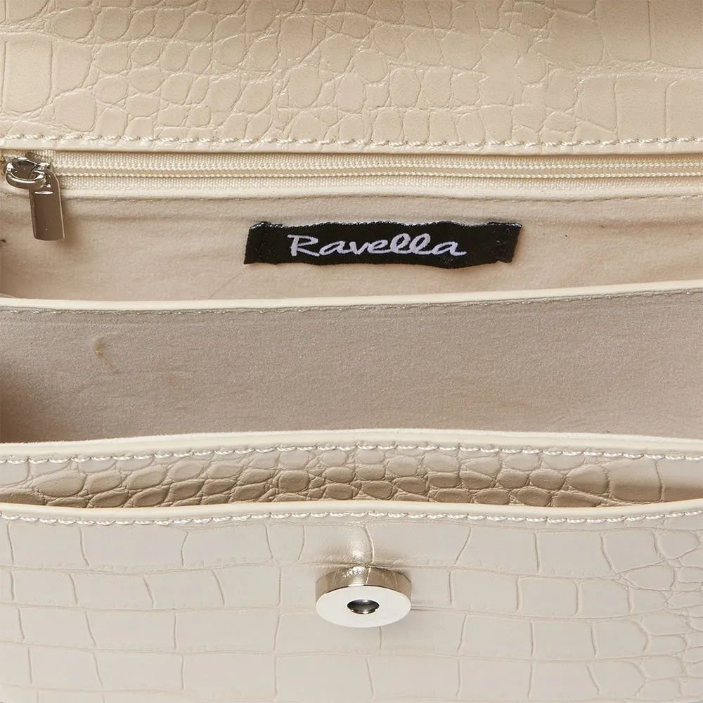 Jacki Handbag in Nude Croc