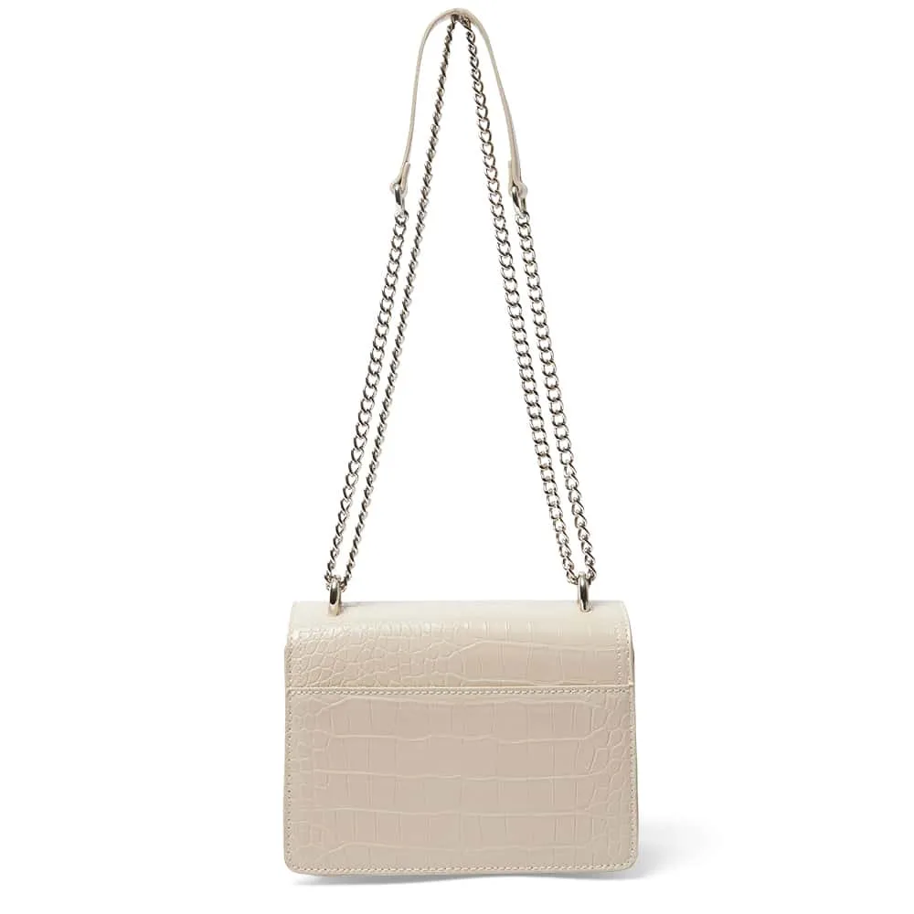 Jacki Handbag in Nude Croc