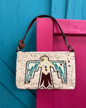 Justin Thunderbird Embroidered Mini Shoulder Bag Purse 23110687WHT