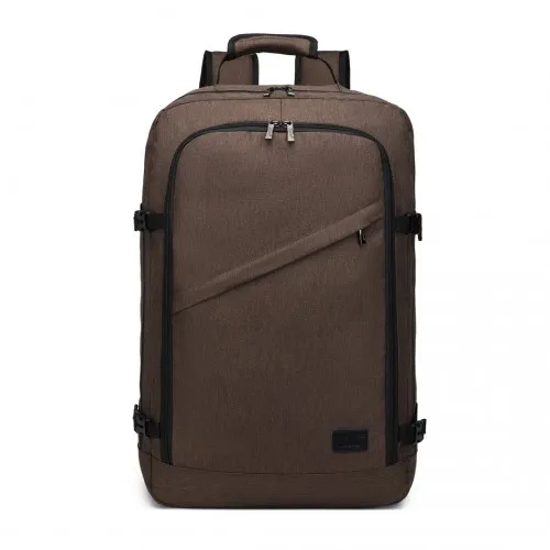 Kono Lightweight Business Travel Backpack - Brown | 38L Waterproof Cabin Bag