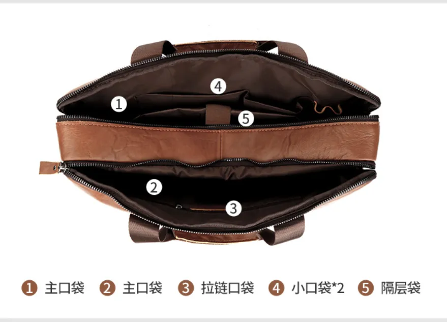 Leather handbag, Laptp Bag, Messenger Shoulder Bag,Men's briefcase men's bag,laptop Bag 0011