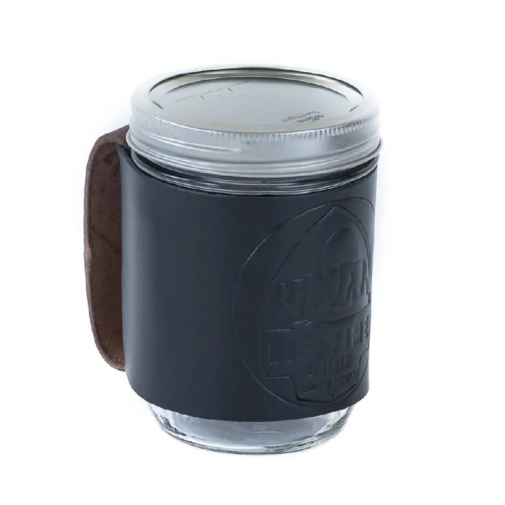 Leather Mason Jar Coozie