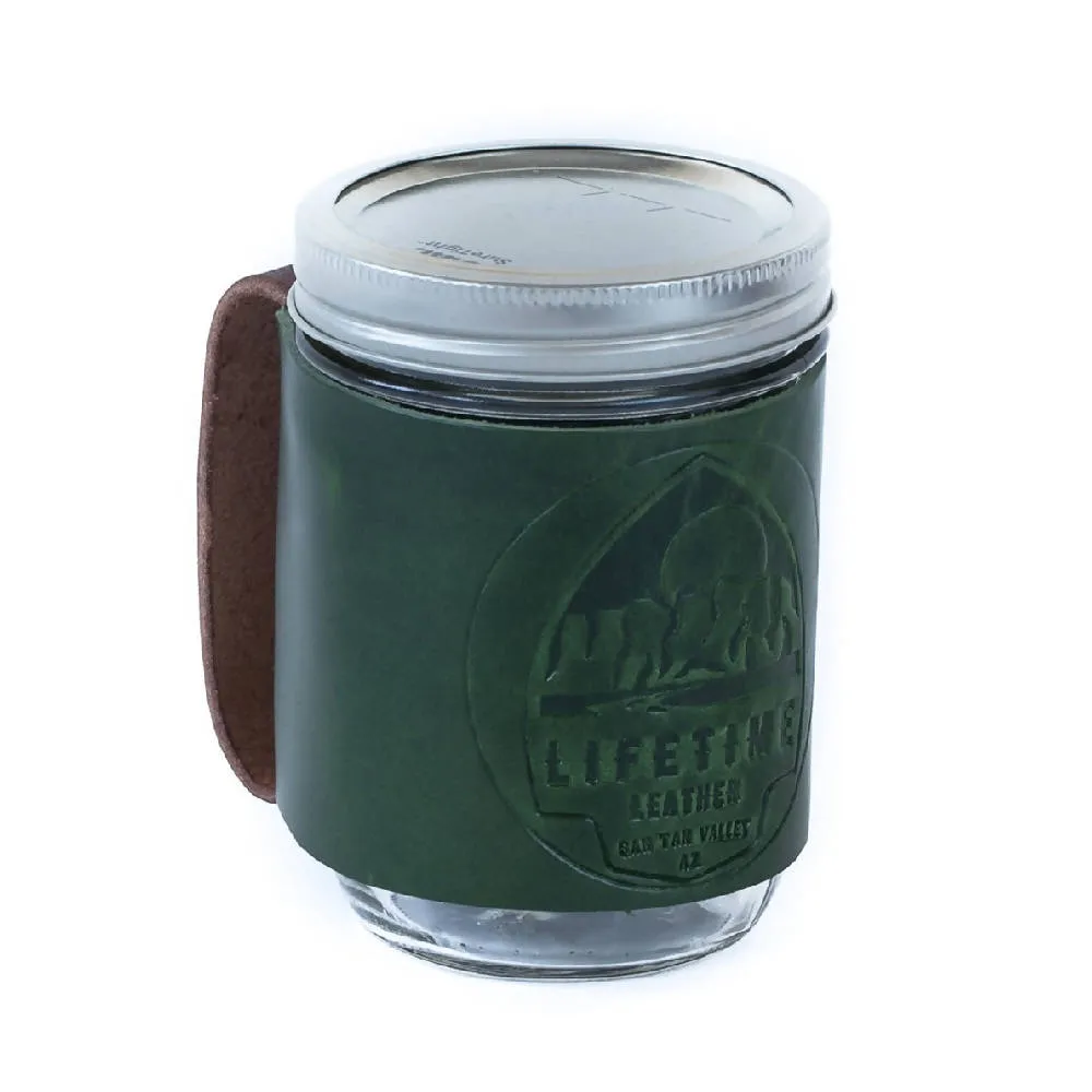 Leather Mason Jar Coozie