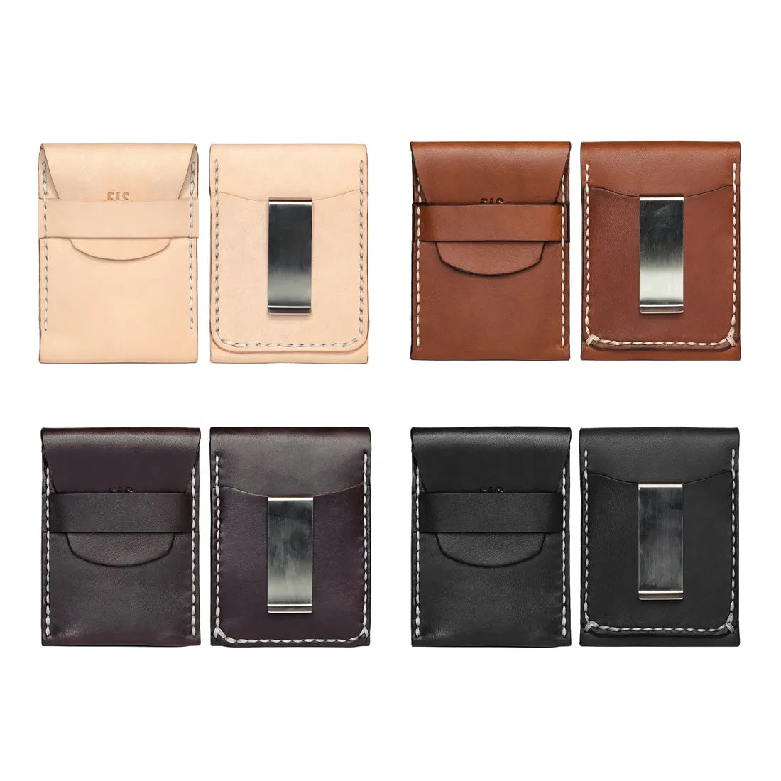 Leather Vertical Fold Wallet