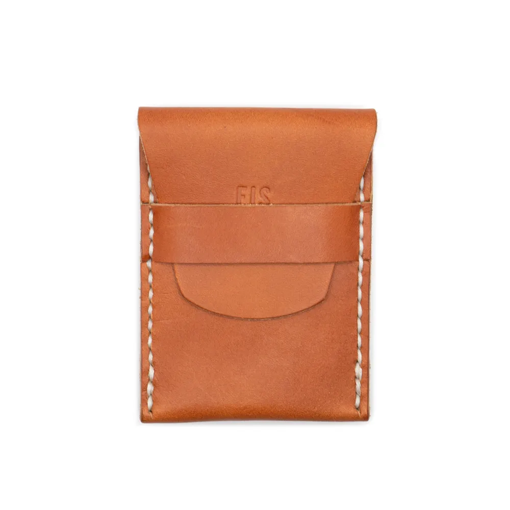 Leather Vertical Fold Wallet