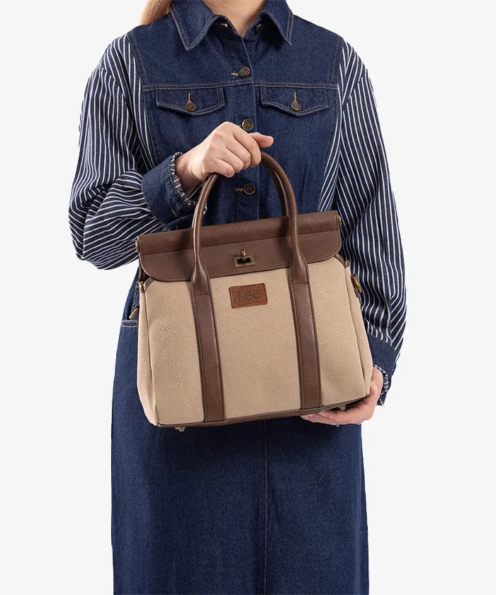 Lee Denim Canvas Turnlock Tote Bag