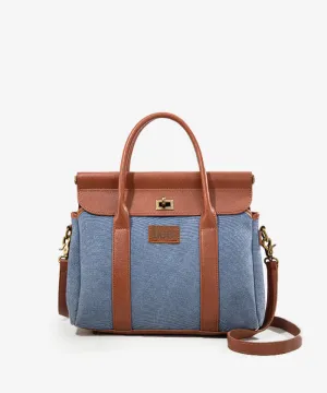 Lee Denim Canvas Turnlock Tote Bag