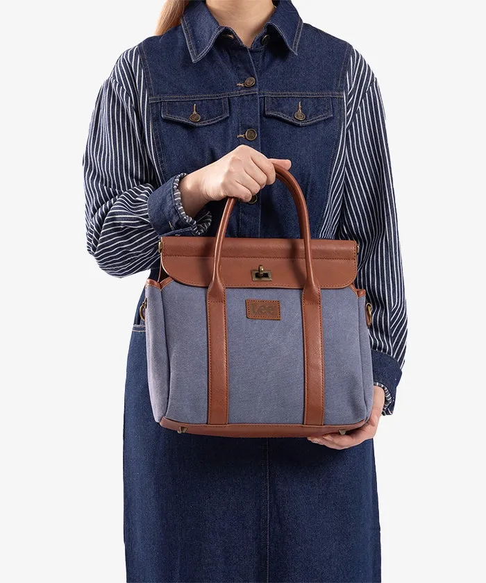 Lee Denim Canvas Turnlock Tote Bag