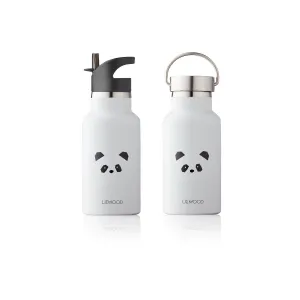 Liewood Anker Water Bottle - Panda Light Grey