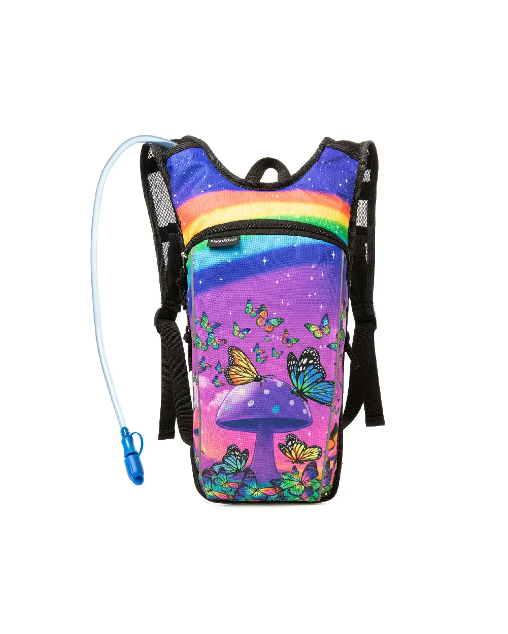 Lost in Wonderland UV Reactive Hydration Pack with Back Pocket for Anti-Theft