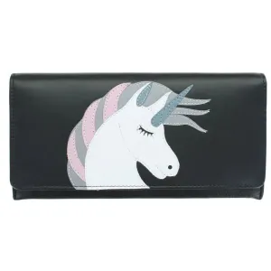 Mala Leather Amara Unicorn Matinee Purse - Black