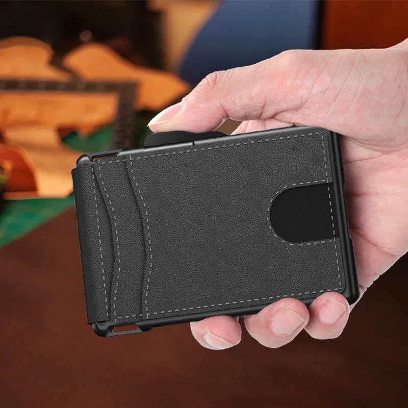 Men's Premium Wallet with AirTag Holder Anti-Theft Card Case