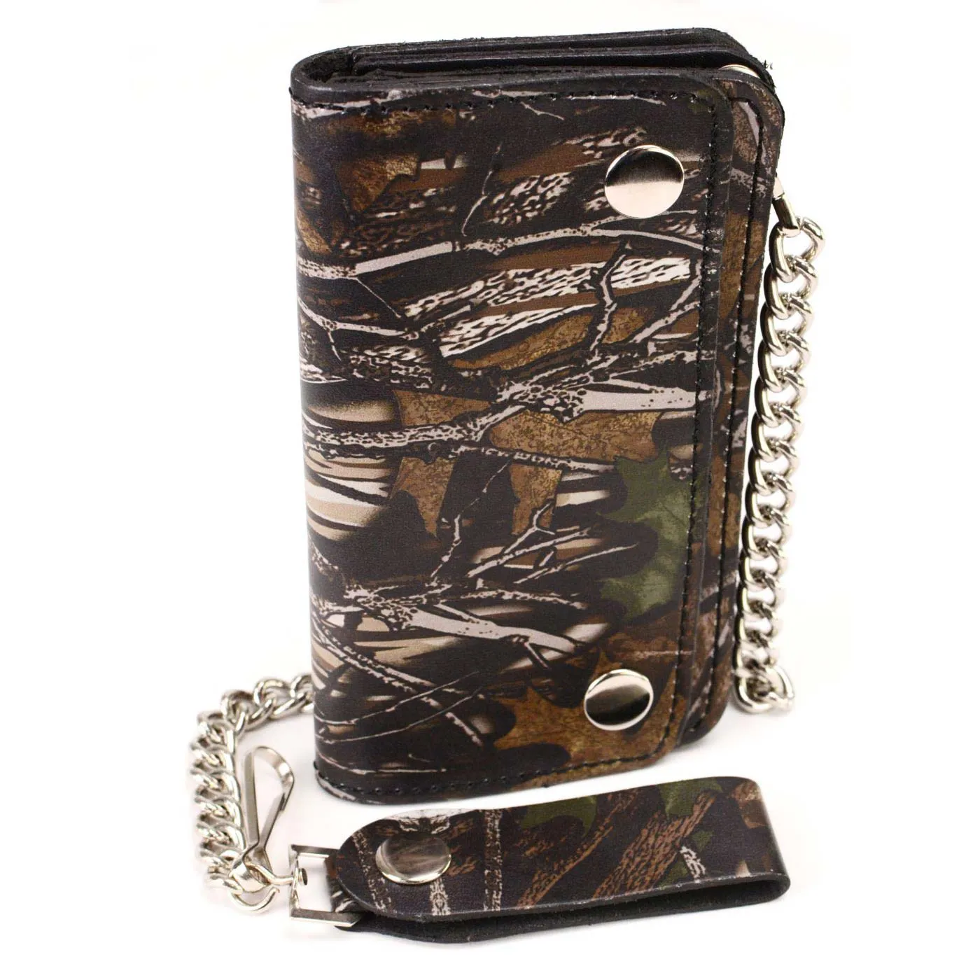 Milwaukee Leather MLW7803 Men's 6” Camouflage Bi-Fold Leather Wallet