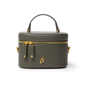 MINI PEBBLE VANITY BAG - OLIVE GREEN