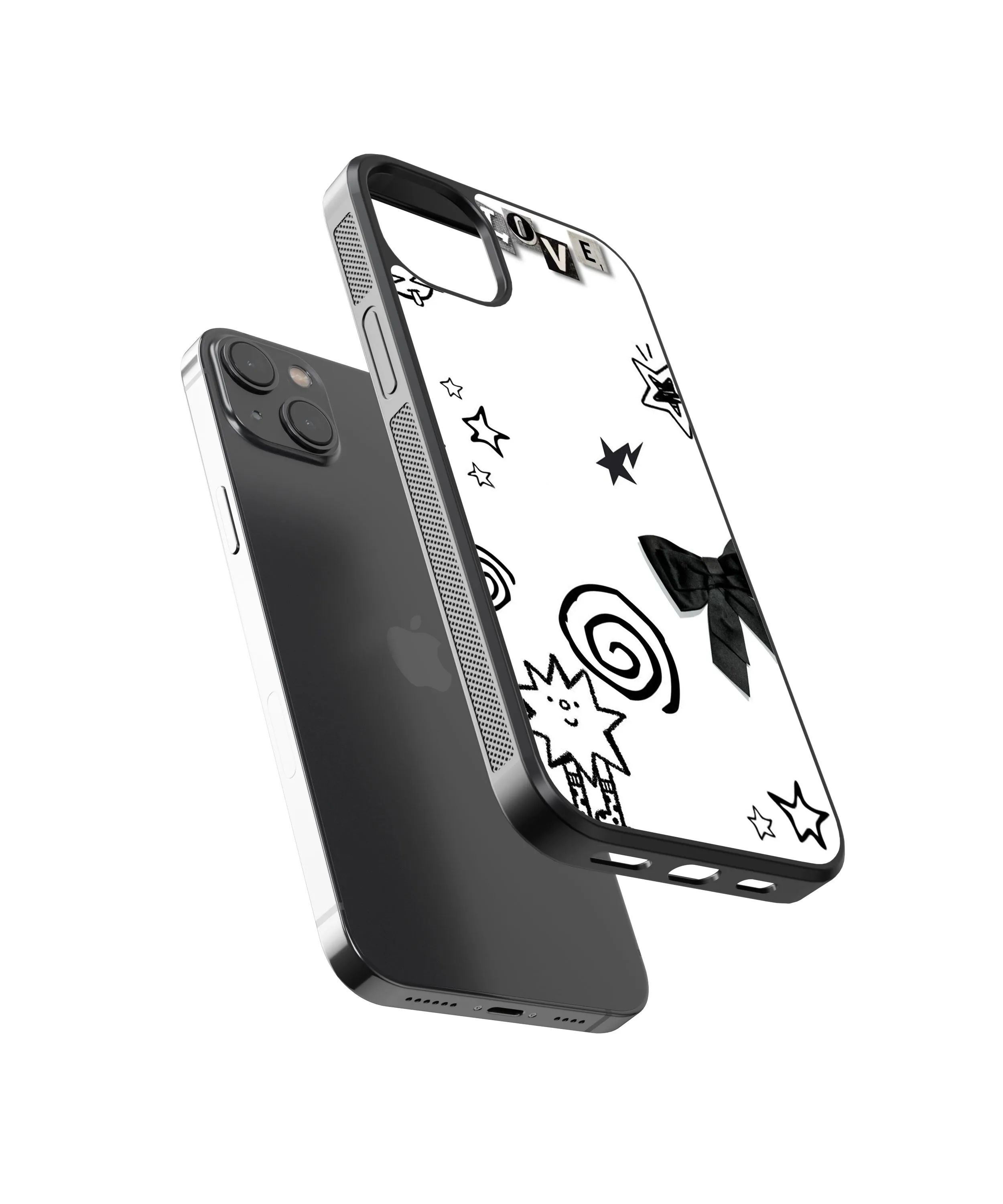 Minimalistic Coquette Abstract Glass Phone Case