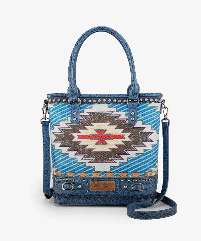 Montana West Aztec Printed Concealed Carry Tote Bag Set