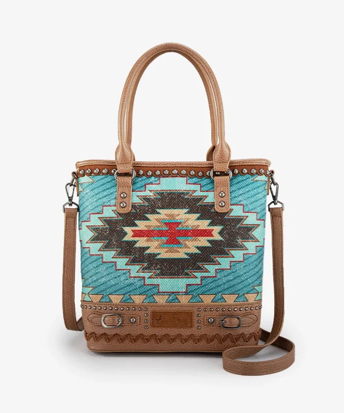 Montana West Aztec Printed Concealed Carry Tote Bag Set