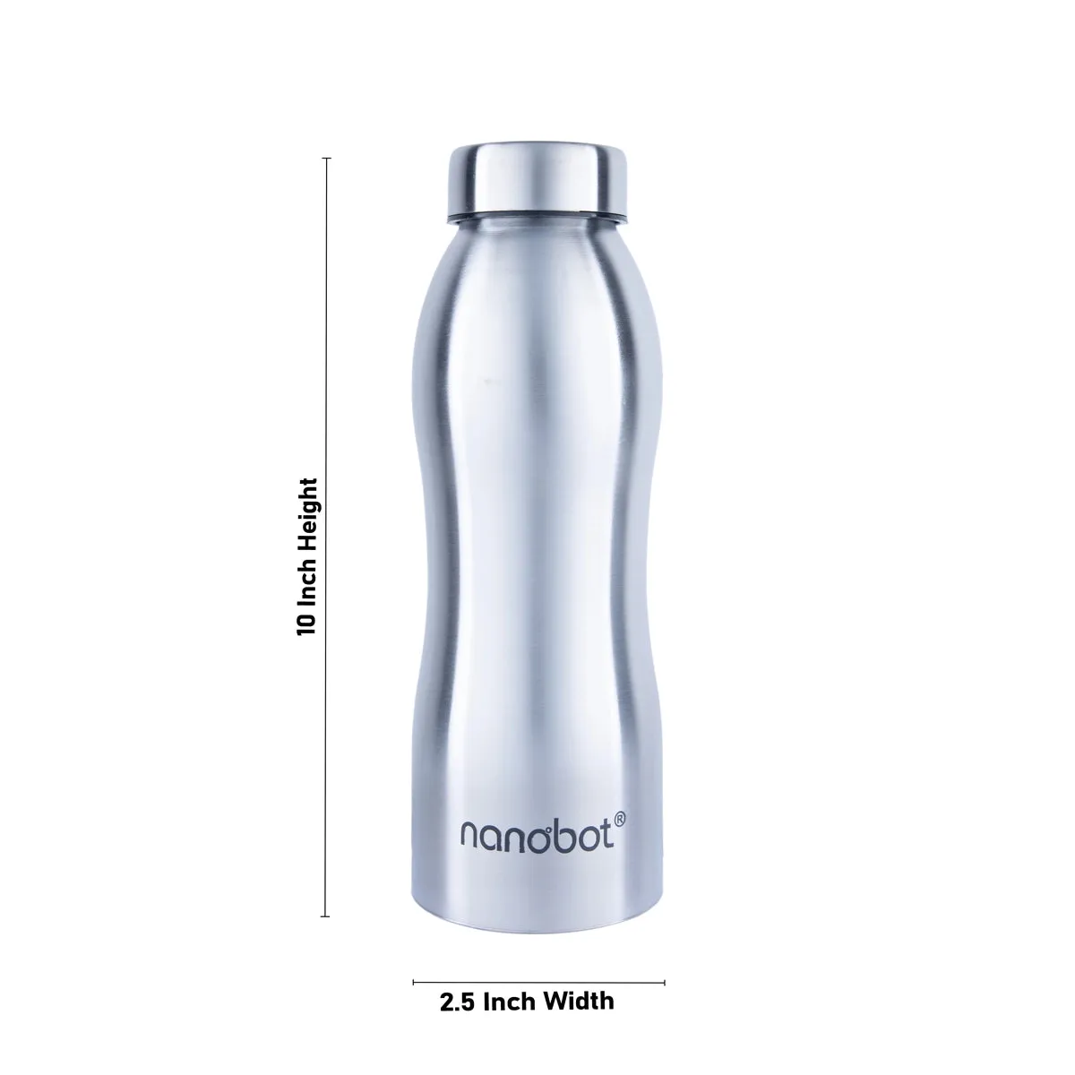 Nanobot Water Bottle - 1 Ltr | Ace Water Bottle/ 10 x 2.5 Inches/ Stainless Steel Water Container for Home