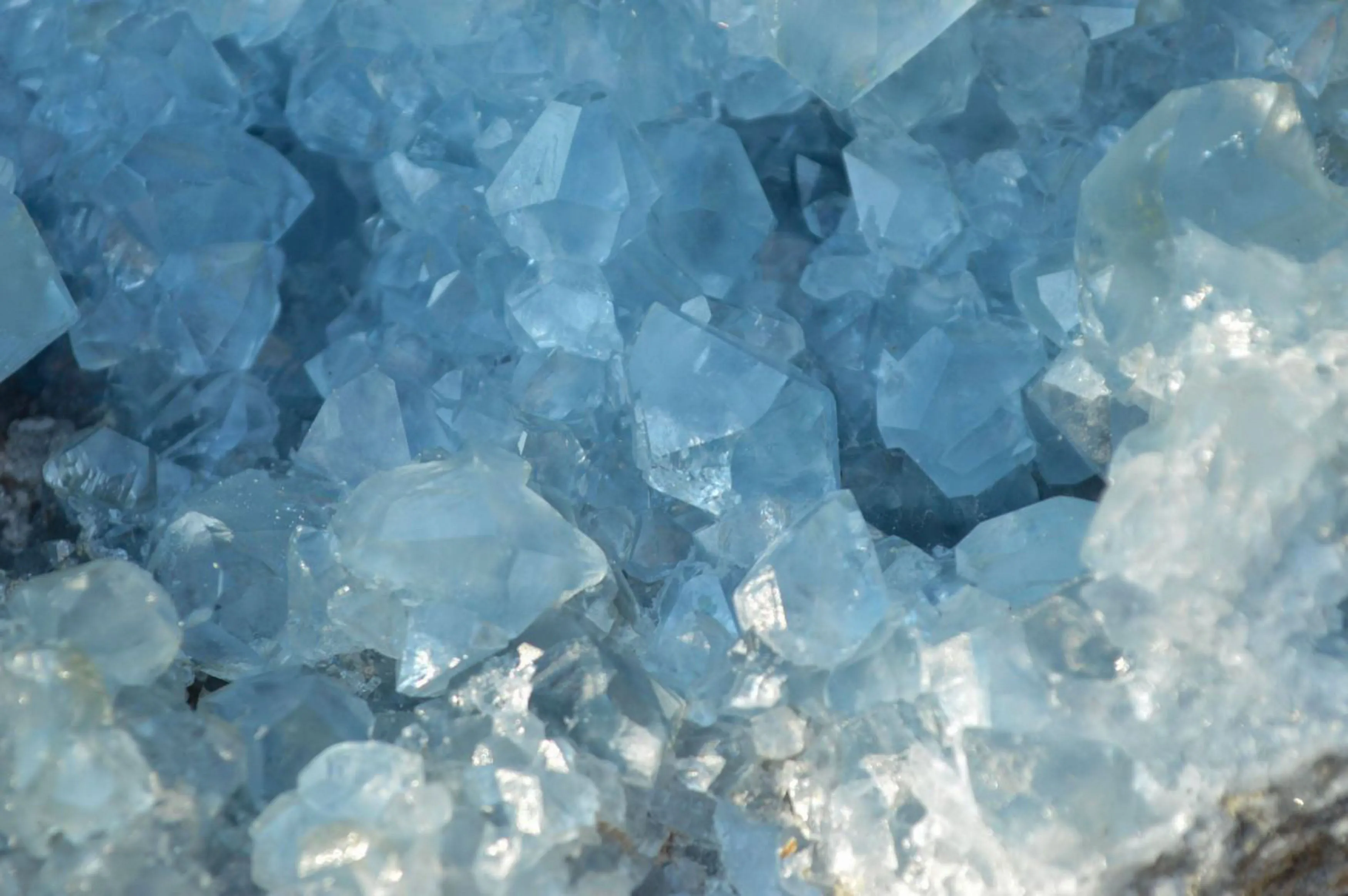 Natural Blue Celestite Cluster With Large Cubic Crystals x 1 From Sakoany, Madagascar