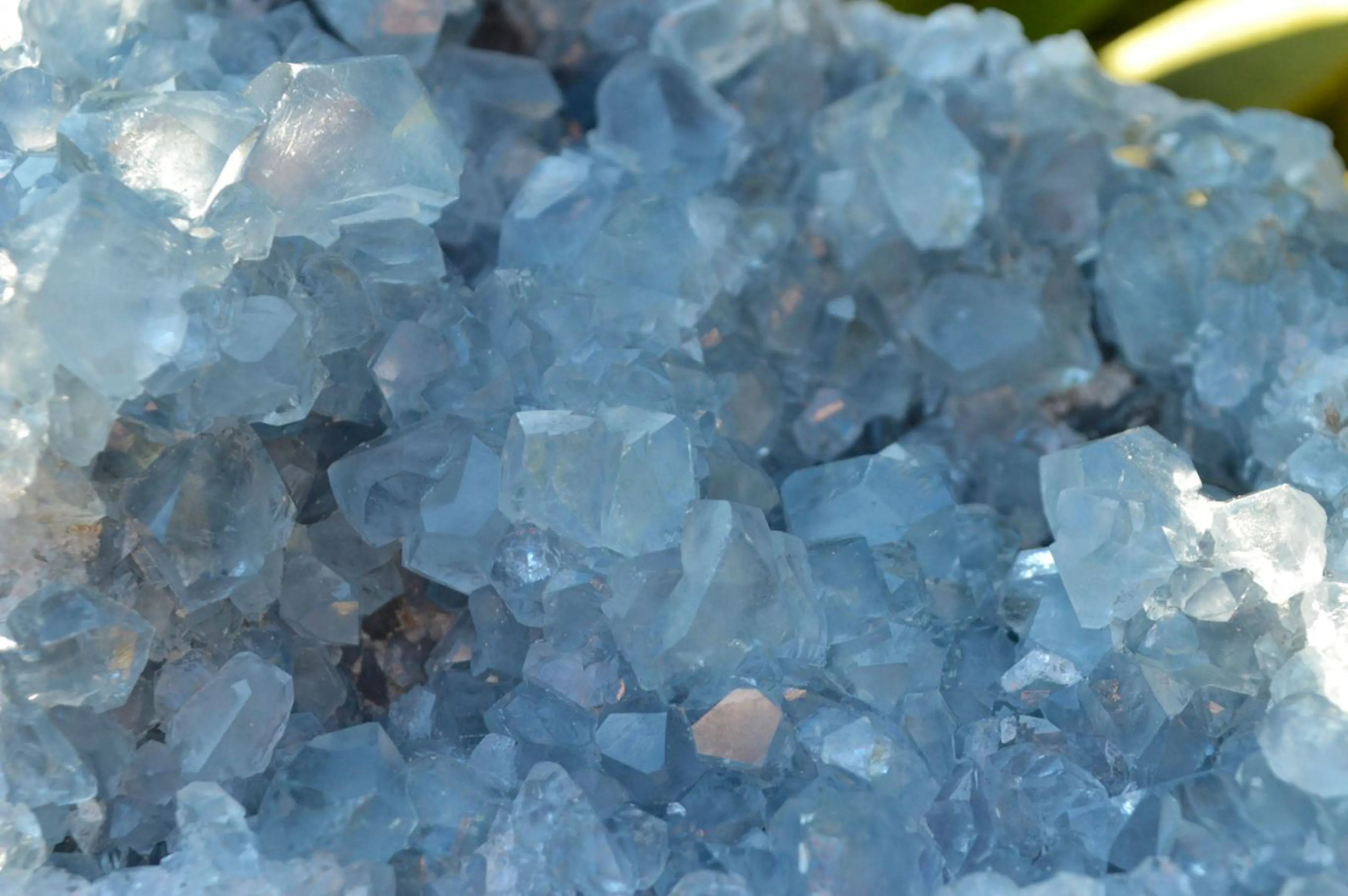 Natural Blue Celestite Cluster With Large Cubic Crystals x 1 From Sakoany, Madagascar