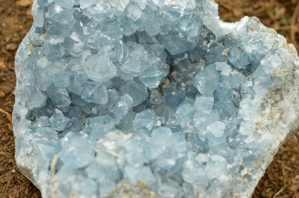 Natural Blue Celestite Geode Specimen  x 1 From Sakoany, Madagascar