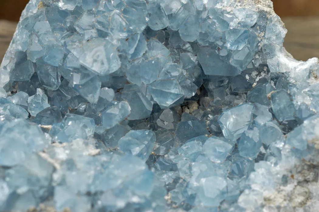 Natural Blue Celestite Geode Specimen  x 1 From Sakoany, Madagascar