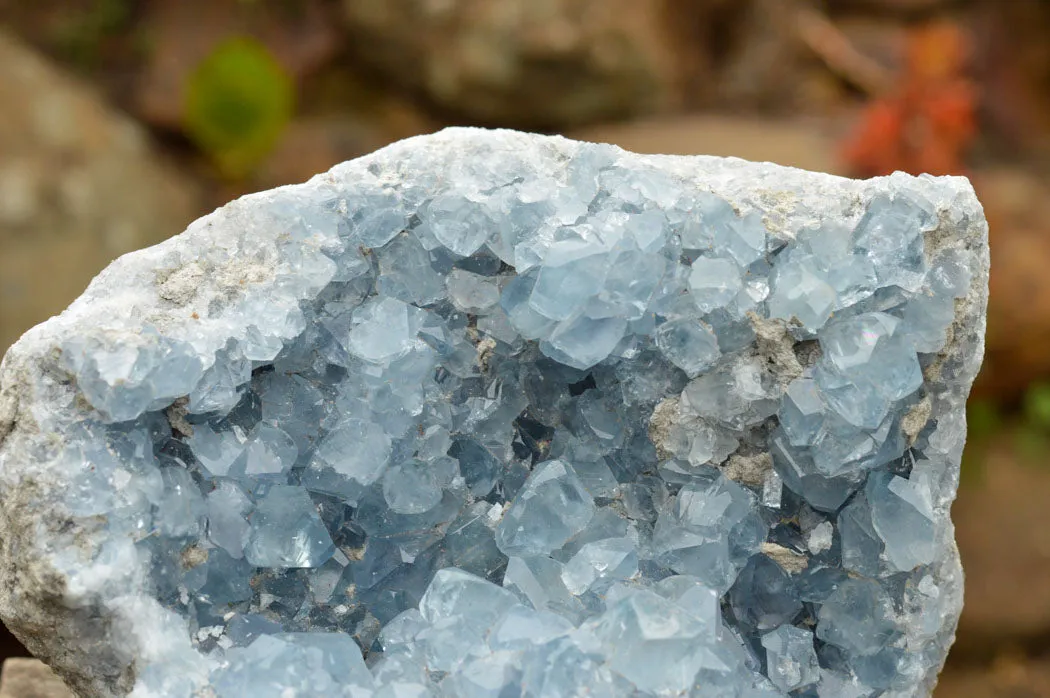 Natural Blue Celestite Geode Specimen  x 1 From Sakoany, Madagascar