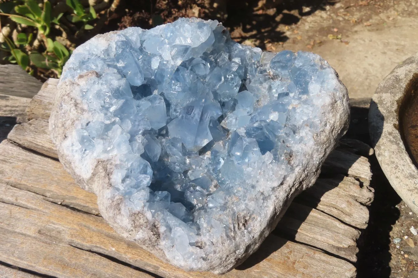 Natural Celestite Geode x 1 From Sakoany, Madagascar