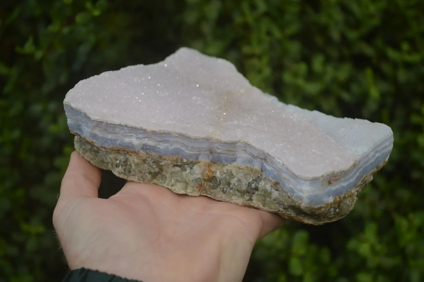 Natural Crystalline Blue Lace Agate Specimen x 1 From Namibia