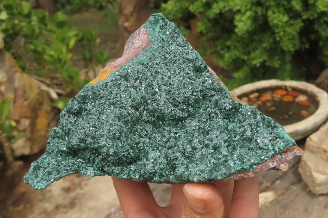 Natural Crystalline Malachite Specimen x 1 From Kasompe, Congo