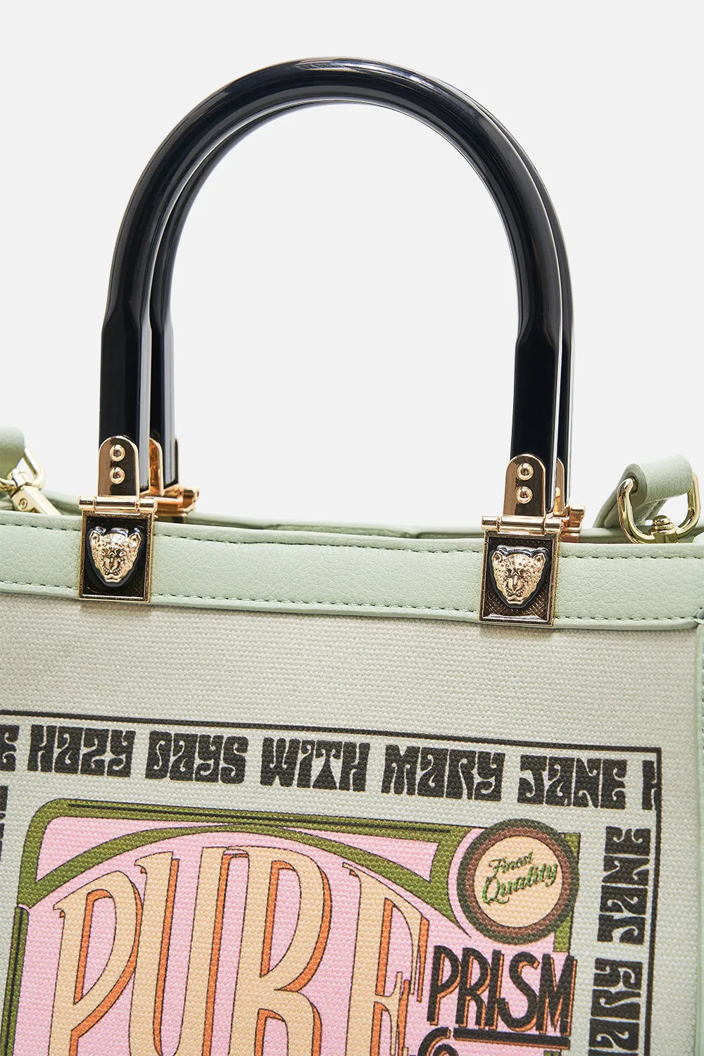 NORTH SOUTH TOTE WITH SMOOTH HANDLE LETS CHASE RAINBOWS