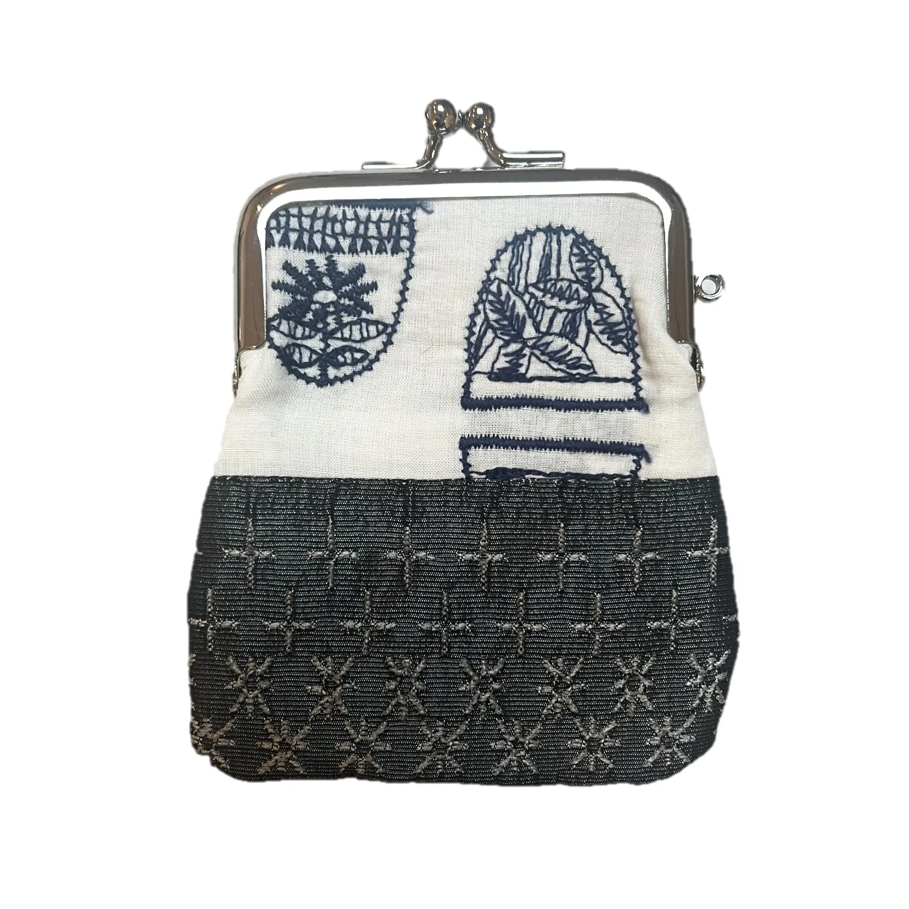 NUNO Coin Purse: "OriOri" (White/Blue/Gray)