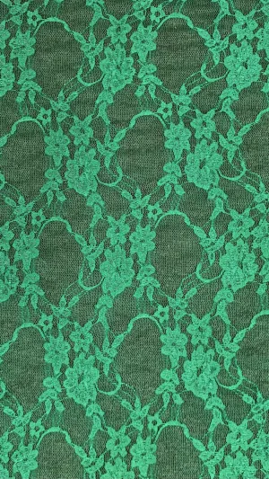 NYLON FLORAL STRETCHED LACE KNIT<br><h6>36A-EMERALD<br>LACE3-DT**</h6>