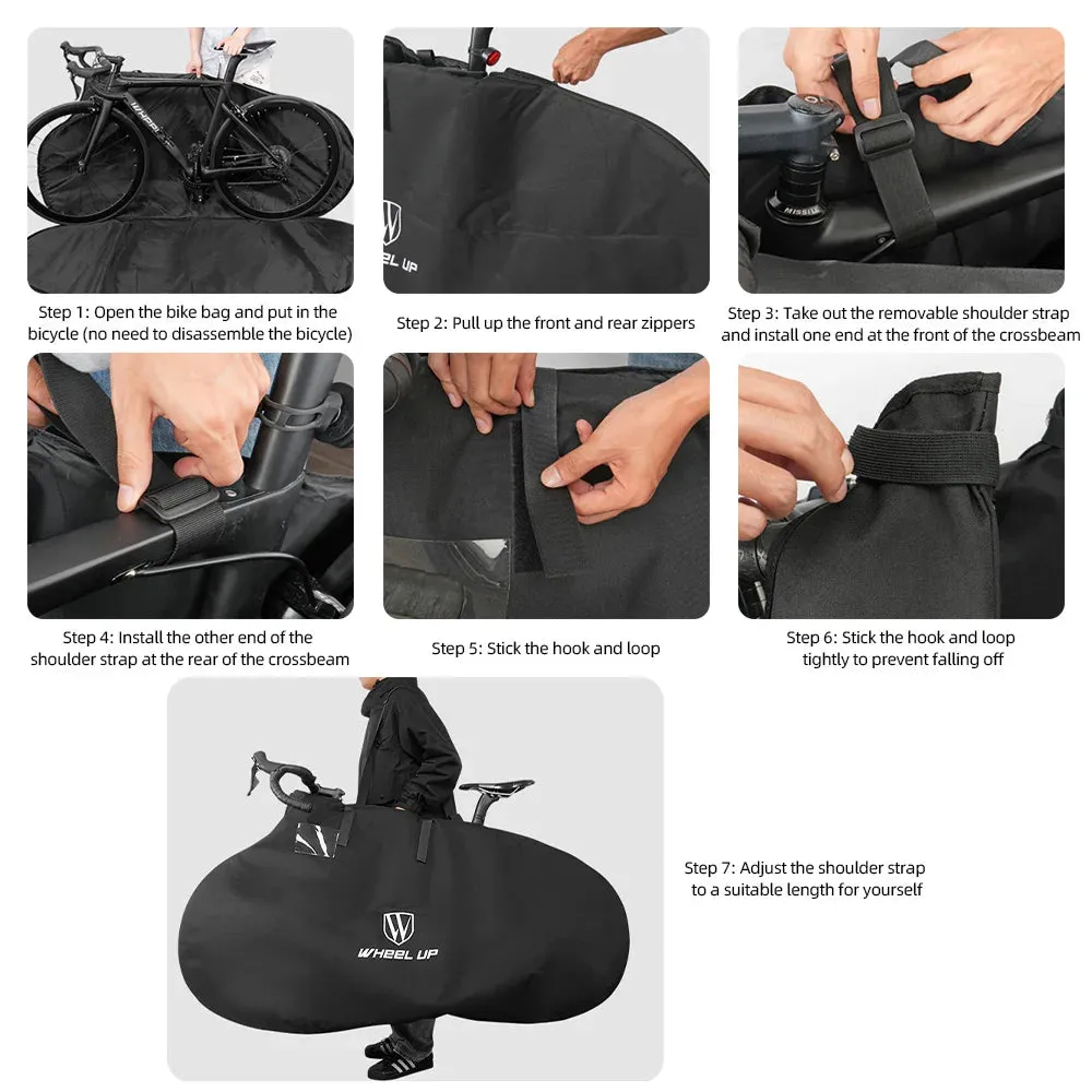 Oxford Cloth Bike Storage Bag Waterproof Bike Carry Bag Bike Transport Case for 27.5in Mountain Bike