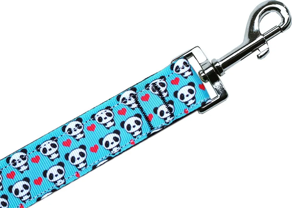 Panda Love Nylon Pet Leash 5-8in By 6ft