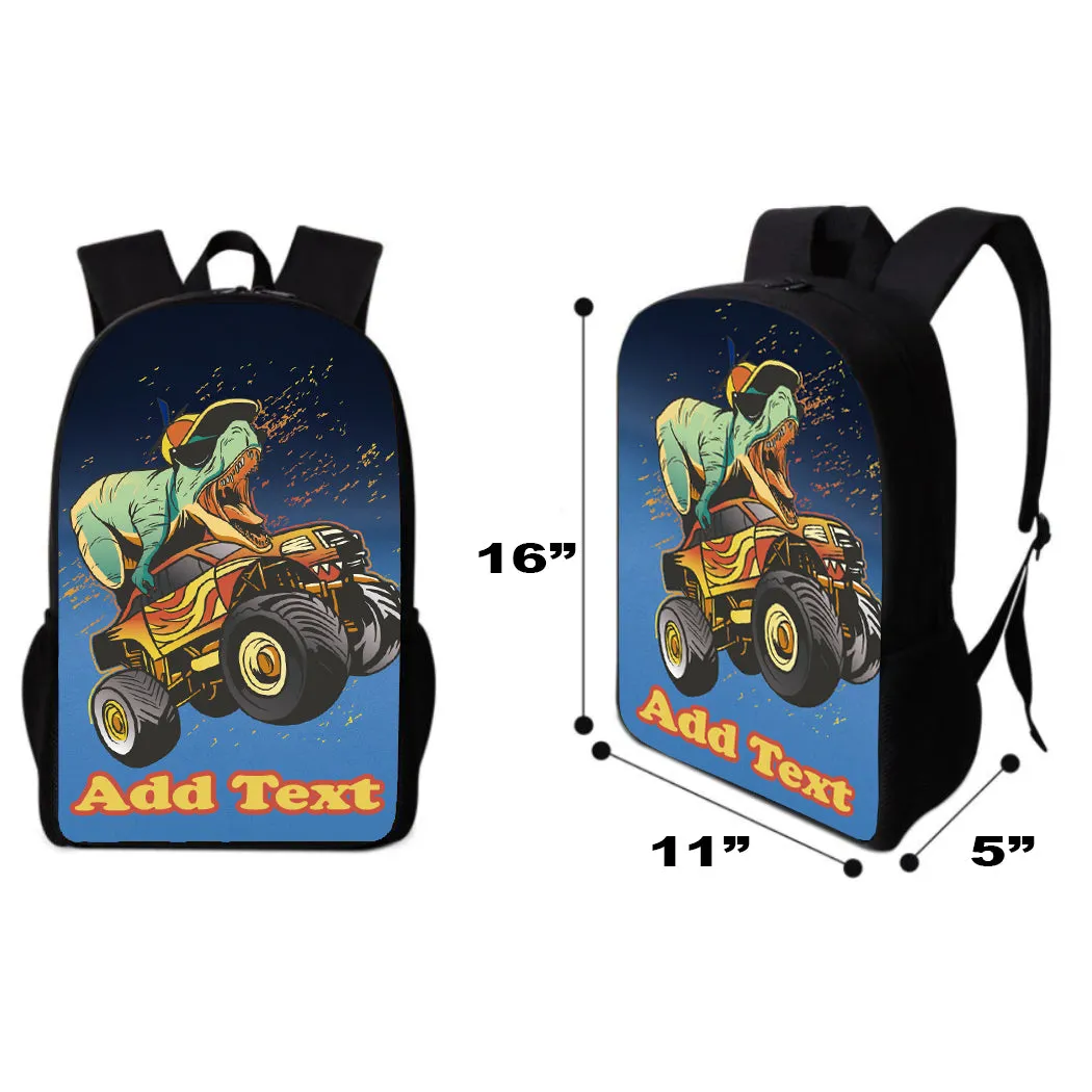 Personalized Full Color Backpacks / Lunch Bag / Duffel Bag - Dino Crush