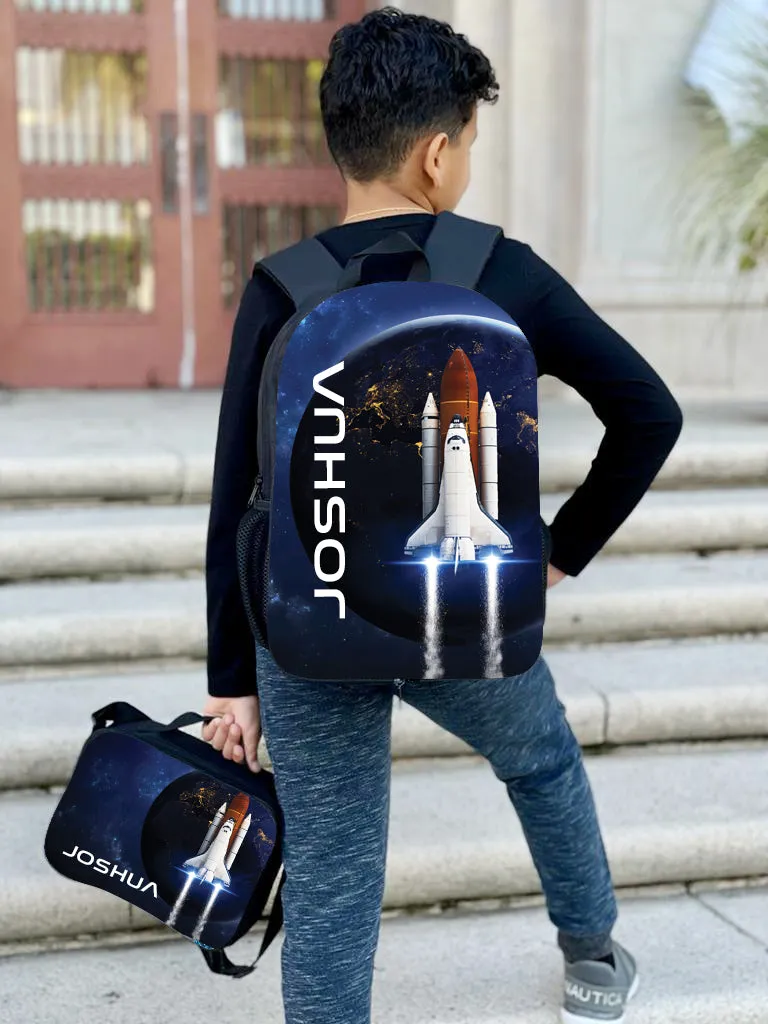 Personalized Full Color Backpacks / Lunch Bag / Duffel Bag - Space Shuttle