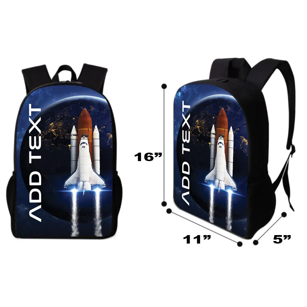 Personalized Full Color Backpacks / Lunch Bag / Duffel Bag - Space Shuttle