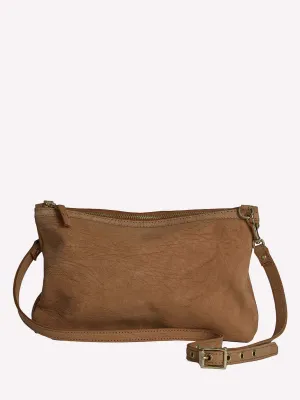 Peter Crossbody Bag in Nubuck - Cinnamon