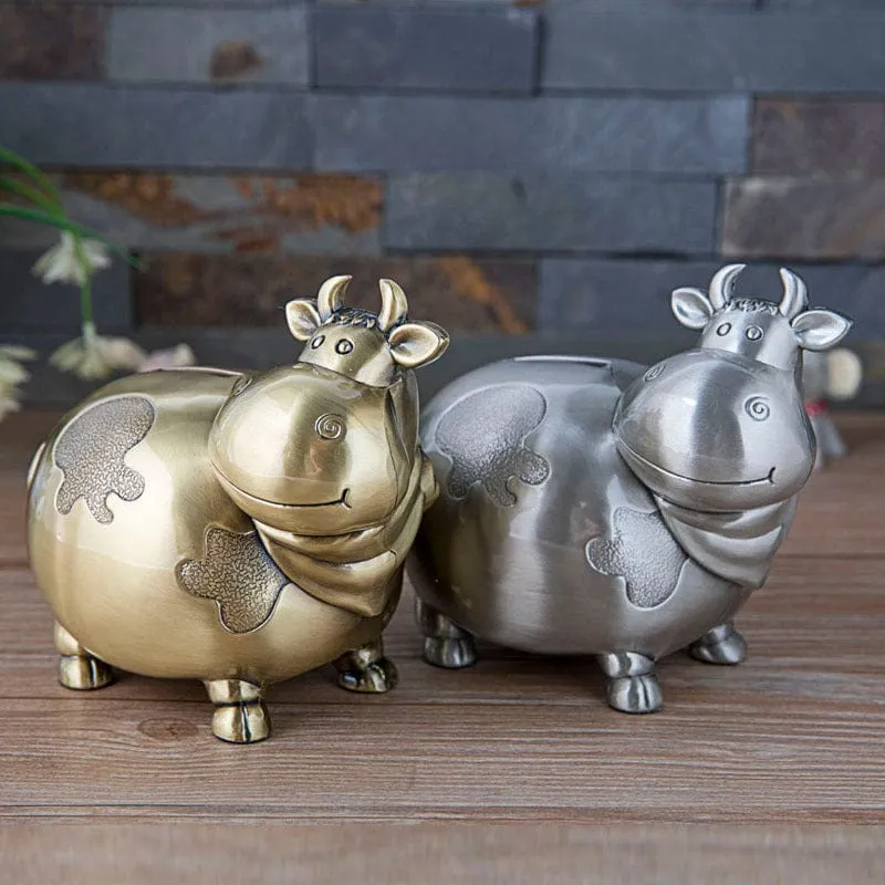 Pewter Pig & Cow Piggy Coin Banks-Unique and CUTE!  ONLY at TPP!