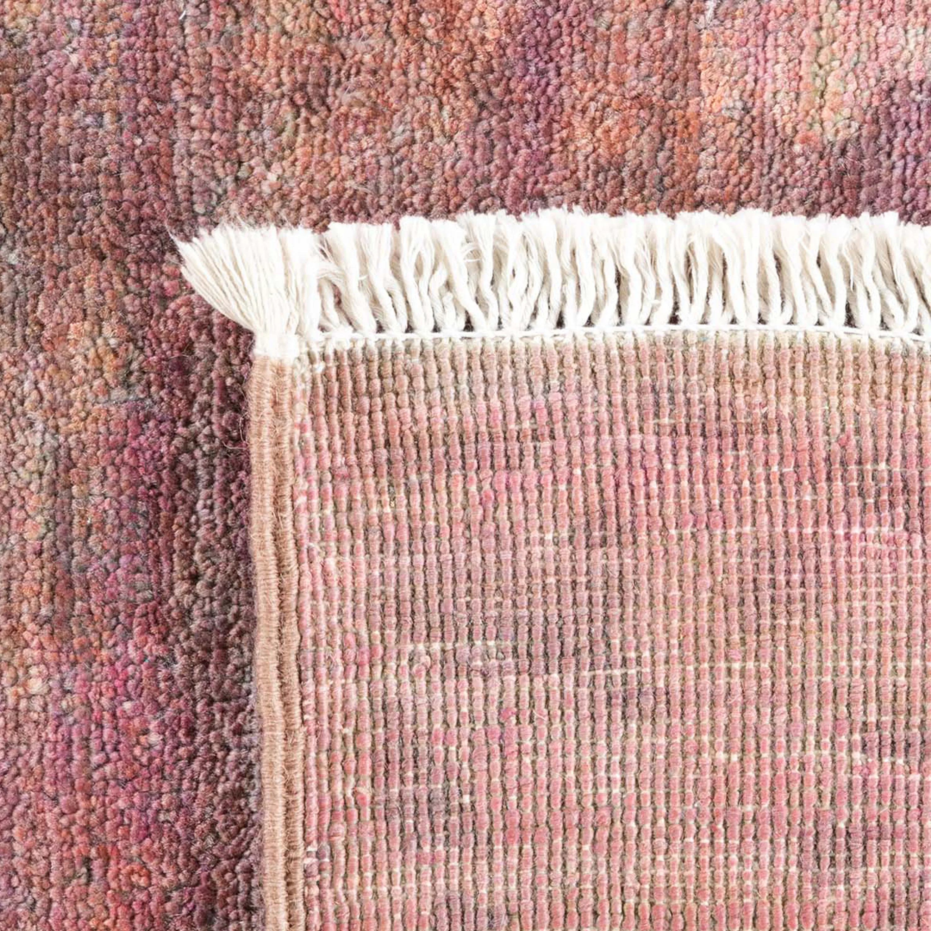 Pink Distressed Overdyed Rug - 6' x 10'