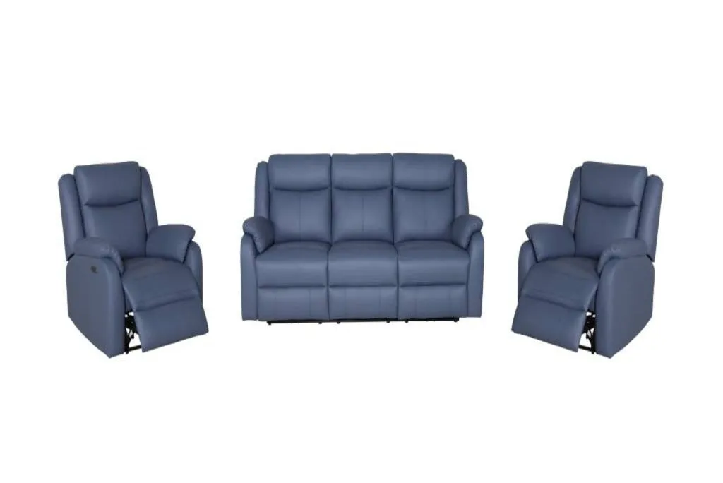 Pinnacle Leather 3ERER ER ER Electric Recliner Kit -Marine Blue