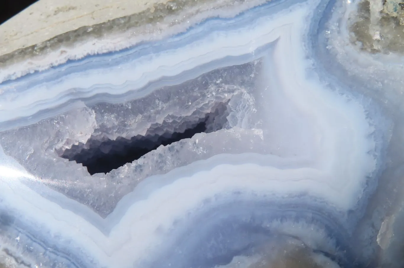 Polished Blue Lace Agate Standing Free Forms x 1 From Nsanje, Malawi