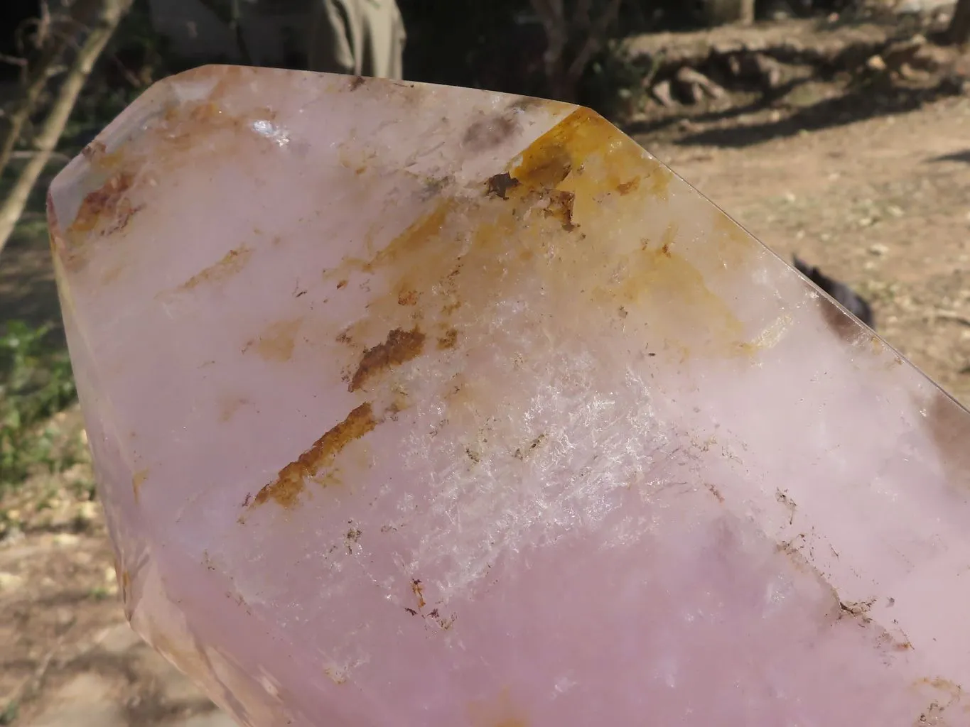 Polished Breath-Taking Smokey Amethyst Window Quartz Crystal x 1 From Ankazobe, Madagascar