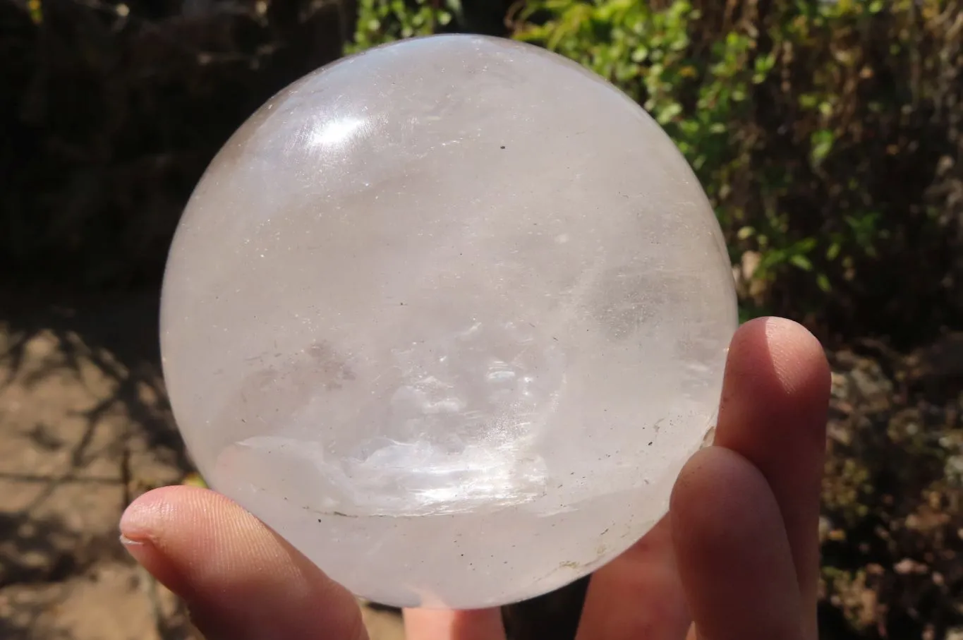 Polished Clear Quartz Sphere x 1 From Madagascar