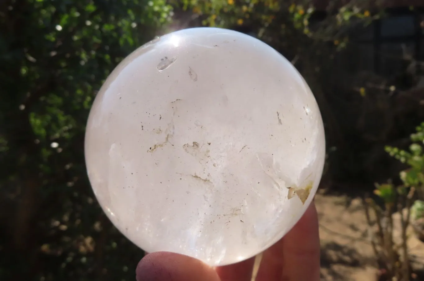 Polished Clear Quartz Sphere x 1 From Madagascar